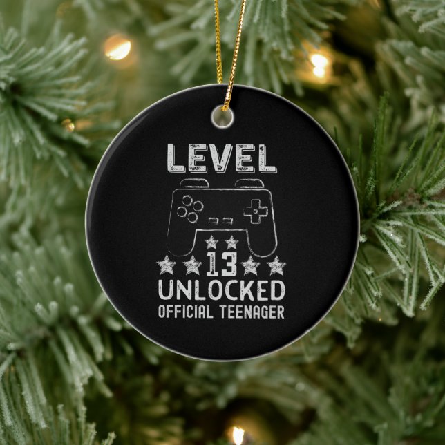 Level 13 unlocked official teenager 13th birthday ceramic tree decoration (Tree)