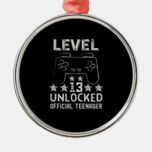 Level 13 unlocked official teenager 13th birthday metal tree decoration