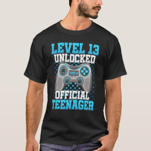 Level 13 Unlocked Official Teenager 13th Birthday  T-Shirt