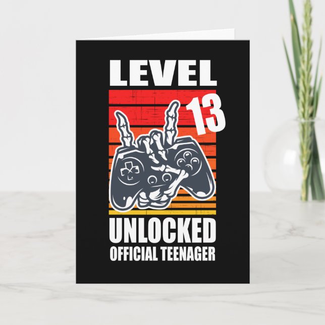 Level  13 Unlocked Official Teenager Card (Front)