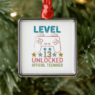 Level 13 unlocked official teenager gamers metal tree decoration