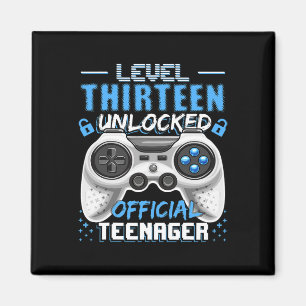 Level 13 Unlocked Official Teenager Video Game 13t Magnet