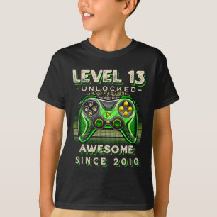 Level 13 Unlocked Video Game 13th Birthday 13 Yr O T-Shirt