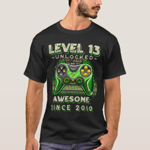 Level 13 Unlocked Video Game 13th Birthday 13 Yr O T-Shirt