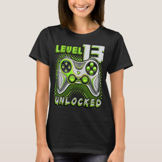 Level 13 Unlocked Video Game 13th Birthday Gamer B T-Shirt