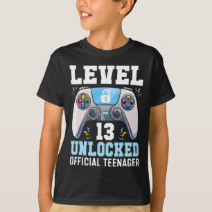 Level 13 Unlocked Video Game 13th Birthday Gamer B T-Shirt