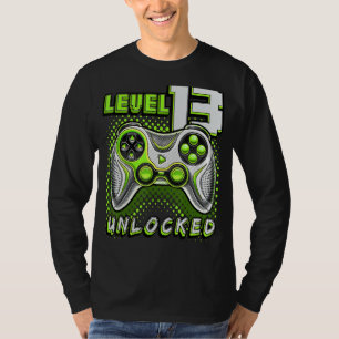 Level 13 Unlocked Video Game 13th Birthday Gamer B T-Shirt
