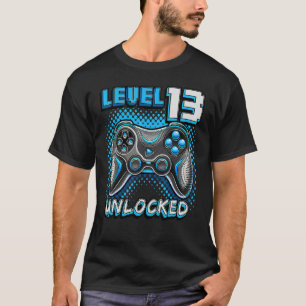 Level 13 Unlocked Video Game 13th Birthday Gamer B T-Shirt
