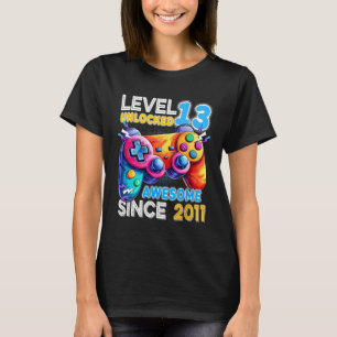 Level 13 Unlocked Video Game 13th Birthday  T-Shirt