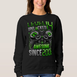 Level 14 Unlocked Awesome Since 2008 14th Birthday Sweatshirt