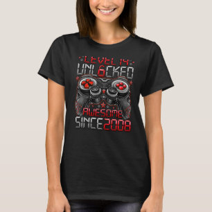 Level 14 Unlocked Awesome Since 2008 14th Birthday T-Shirt