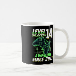Level 14 Unlocked Awesome Since 2011 14th Birthday Coffee Mug
