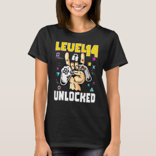 Level 14 Unlocked Awesome Video Game 15th Birthday T-Shirt