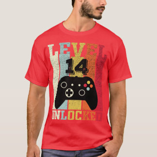 Level 14 Unlocked Funny Video 14th Birthday Gift T-Shirt