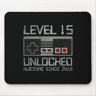 Level 15 Unlocked 15th Birthday 15 Year Old Video Mouse Mat