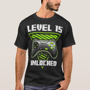 Level 15 Unlocked Retro Video Game 15th Birthday G T-Shirt
