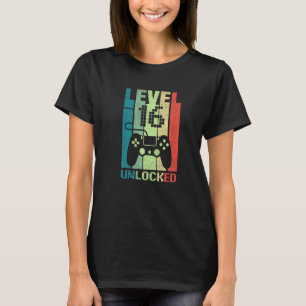 Level 16 Birthday Boy 16 Year Old Video Games Gami T-Shirt