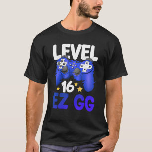 Level 16 EZ GG 16th Gamer Boy Teenager Controller  T-Shirt