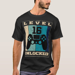Level 16 Unlocked 16th Birthday For Boys  T-Shirt