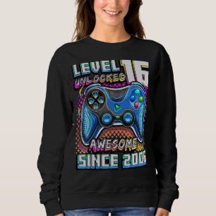 Level 16 Unlocked Awesome 2006 Video Game 16th Bir Sweatshirt