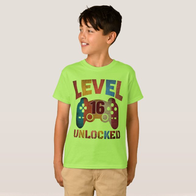 LEVEL 16 UNLOCKED T-Shirt (Front Full)
