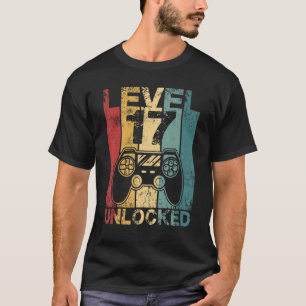 Level 17 Unlocked Awesome 2005 Video Game 17th Bir T-Shirt