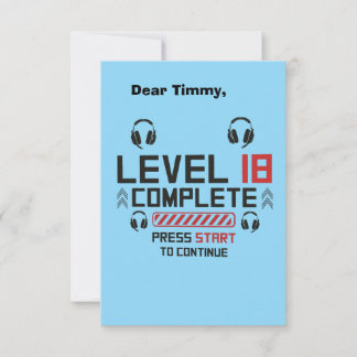 Level 18  thank you card