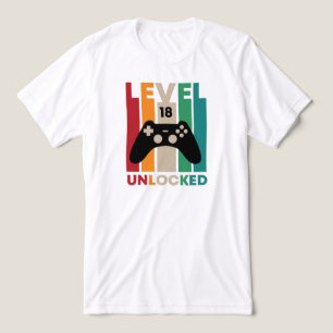 Level 18 Unlocked,18th Birthday Gift Level 18th  Tri-Blend Shirt