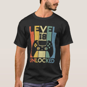 Level 18 Unlocked Birthday 18 Year Old Its My 18Th T-Shirt