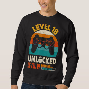 Level 18 Unlocked Boys 18th Birthday  18 Year Old  Sweatshirt