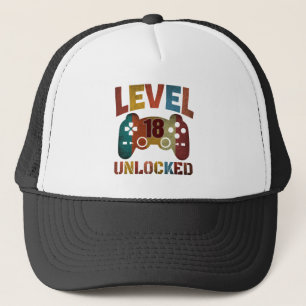 LEVEL 18 UNLOCKED Trucker Hat