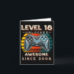 Level 18 Unlocked Video Game 18th Birthday 18 Yr O Card<br><div class="desc">Level 18 Unlocked Video Game 18th Birthday 18 Yr Old Boys 1</div>