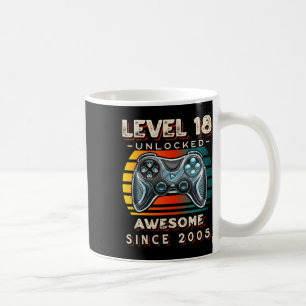 Level 18 Unlocked Video Game 18th Birthday 18 Yr O Coffee Mug