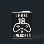 Level 18 Unlocked Video Game 18th Birthday Gift  Card<br><div class="desc">Level 18 Unlocked Video Game 18th Birthday Gift</div>