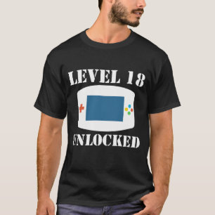 Level 18 Unlocked Video Games 18th Birthday T-Shirt