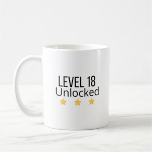 Level 18 Unlocked Yellow Birthday Mug