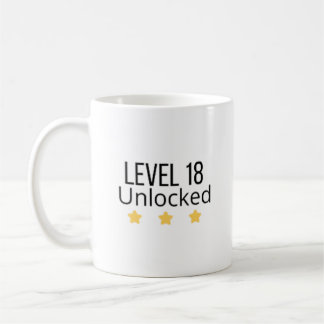 Level 18 Unlocked Yellow Birthday Mug