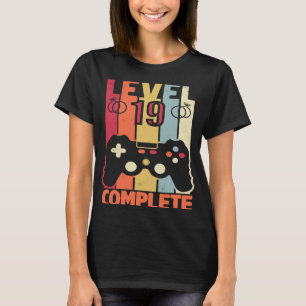 Level 19 Complete Video Gamer 1st Wedding Annivers T-Shirt