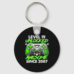 Level 19 Unlocked 19 Year Old Boys 19th Birthday B Key Ring