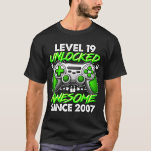 Level 19 Unlocked 19 Year Old Boys 19th Birthday B T-Shirt