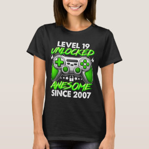 Level 19 Unlocked 19 Year Old Boys 19th Birthday B T-Shirt