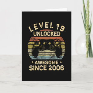 Level 19 Unlocked 19th Birthday 19 Year Old Gifts Card