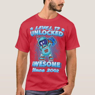 Level 19 Unlocked Awesome Since 2002 Dabbing Astro T-Shirt