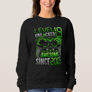 Level 19 Unlocked Awesome Since 2003 19th Birthday Sweatshirt