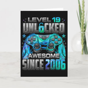 Level 19 Unlocked Awesome Since 2006 19th Birthday Card