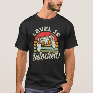Level 19 Unlocked Gamer BDay For Gamers 19th Birth T-Shirt