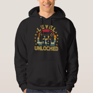 Level 19 Unlocked Gaming Vintage 19th Birthday Hoodie