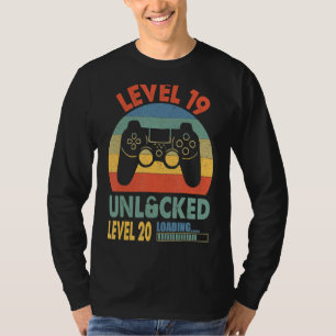 Level 19 Unlocked Video Game 19th Birthday Gamer T-Shirt