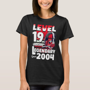 Level 19 years old Unlocked Since 2004 19th Gamer T-Shirt