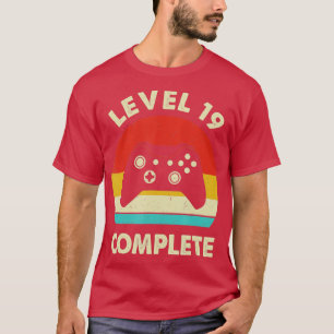 Level 19th Complete  Retro 19 Year Wedding Anniver T-Shirt